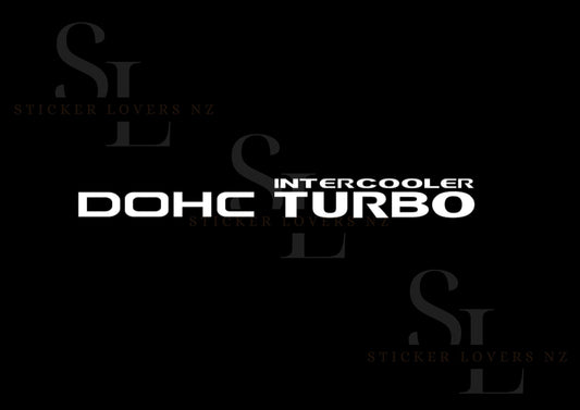 DOHC Intercooler Turbo decal x2